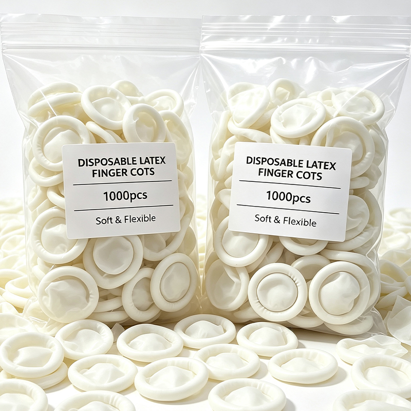 Latex Disposable Glove - 100-1000pcs White Disposable Finger Cots Gloves