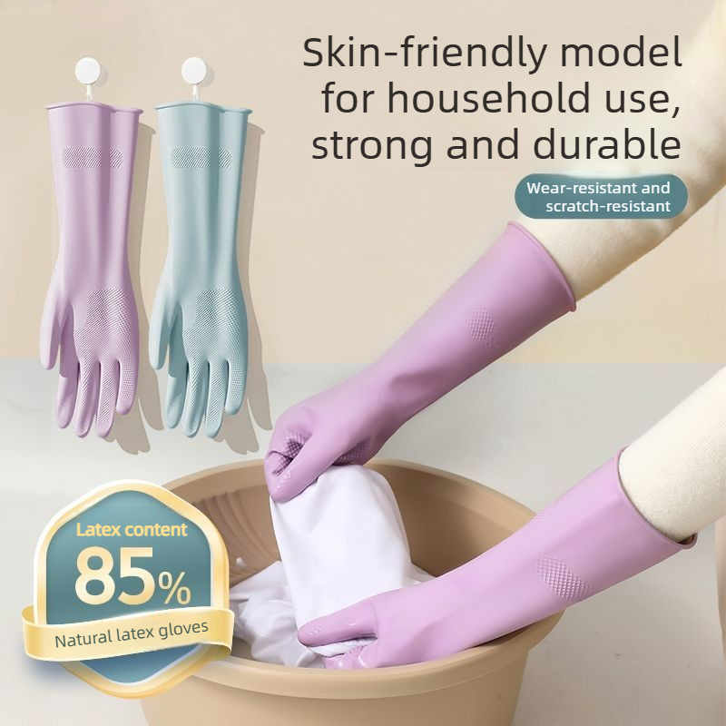 Rubber Glove Cleaning - Latex Dish Washing Gloves,with Cotton Liner