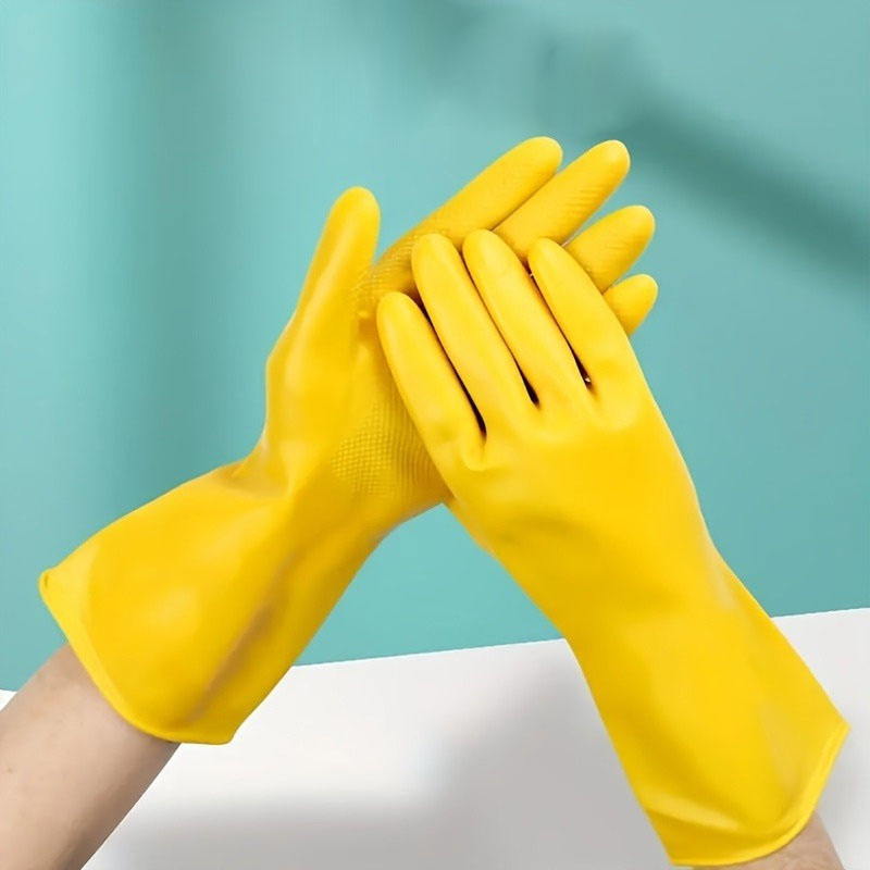 Rubber Glove Cleaning - 1Pairs(2pcs) Rubber Gloves Washing Dishes Waterproof