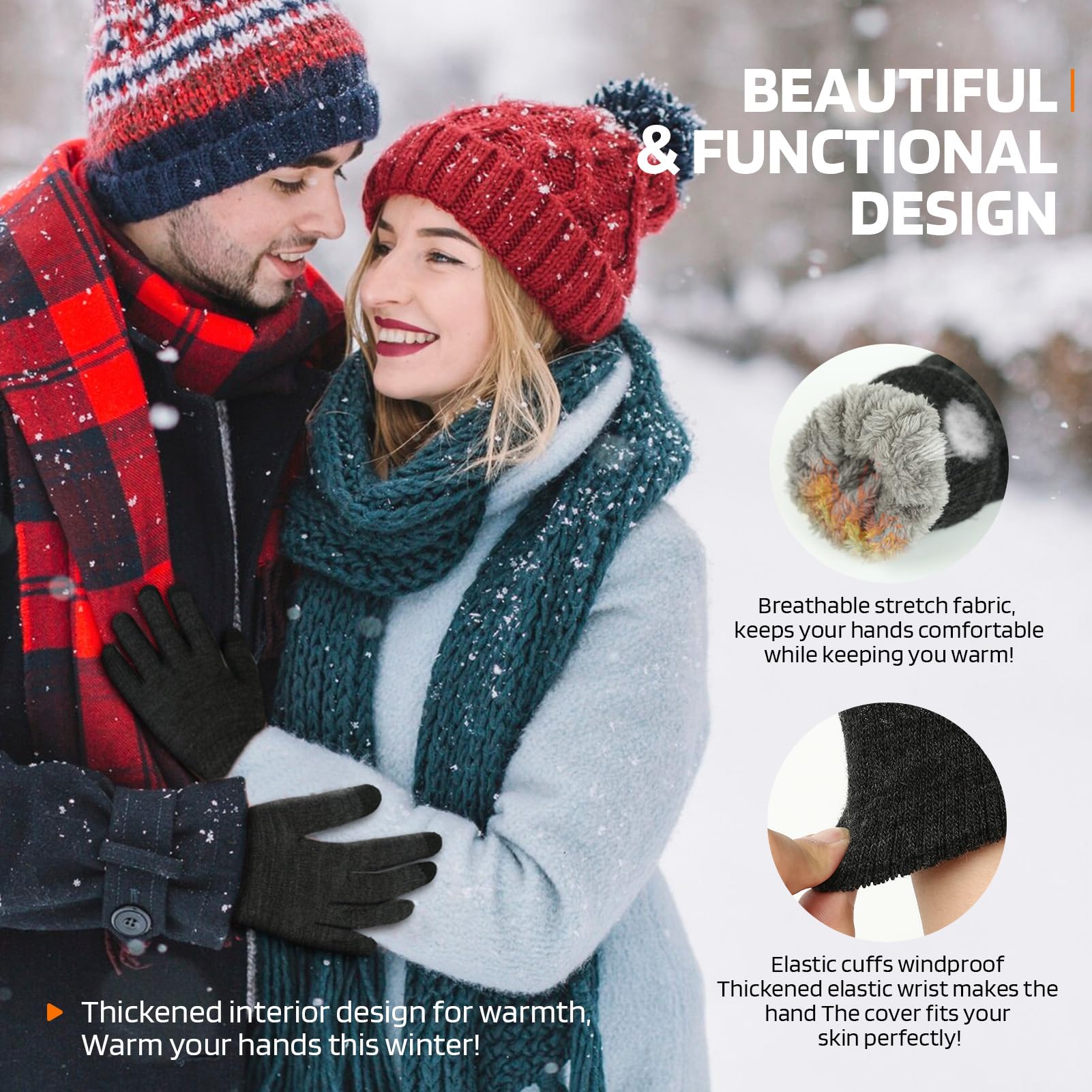 1-5Pairs Winter Outdoor Sports - Magic Touch Glove 评论和价格