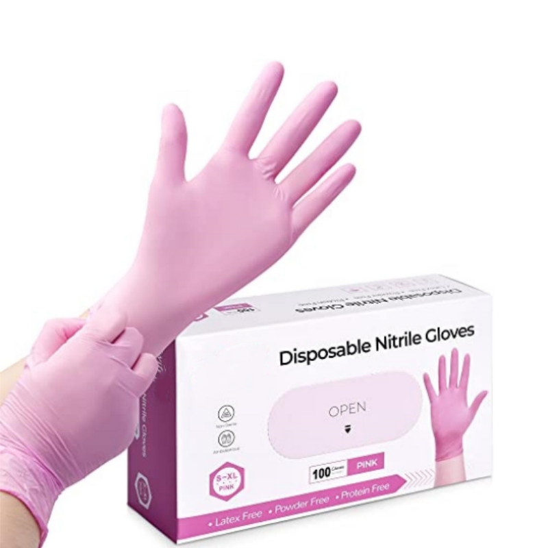 Pink Nitrile Disposable Gloves - Latex Disposable Glove 评论和价格