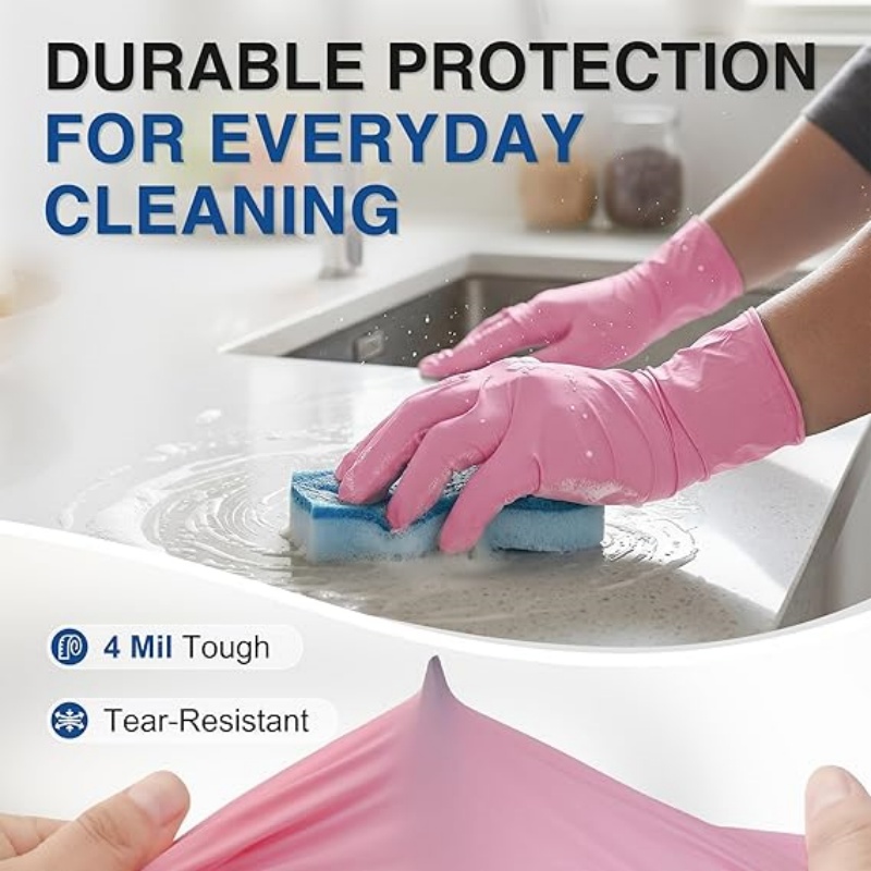 Pink Nitrile Disposable Gloves - Latex Disposable Glove 评论和价格