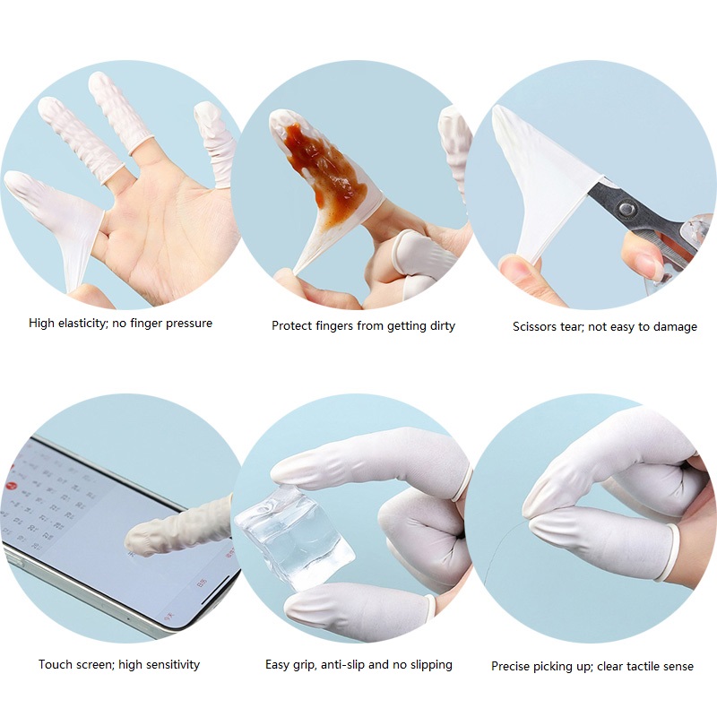 100/200PCS Powder Free Anti-Sl - Latex Disposable Glove 评论和价格
