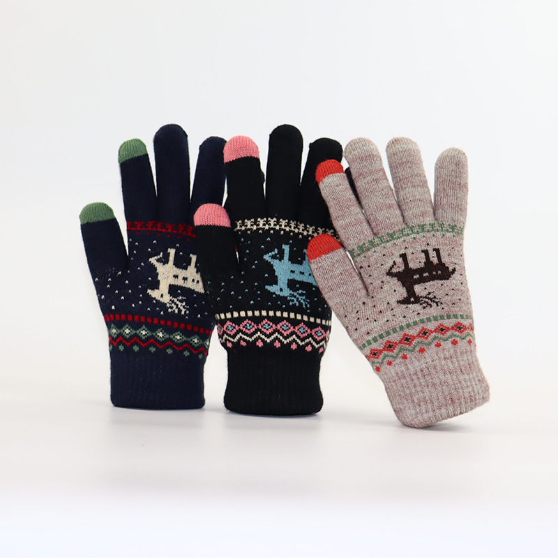 Autumn and Winter Thickened To - Wool Glove Lined 评论和价格