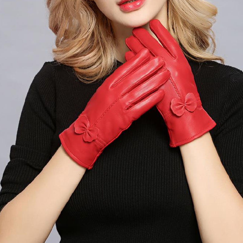 Women Genuine Leather Winter W - Wool Glove Lined 评论和价格