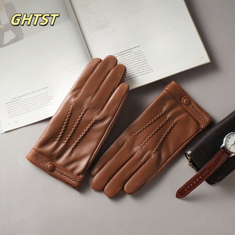 2025 New Men Winter Genuine Le - Leather Driving Glove 评论和价格