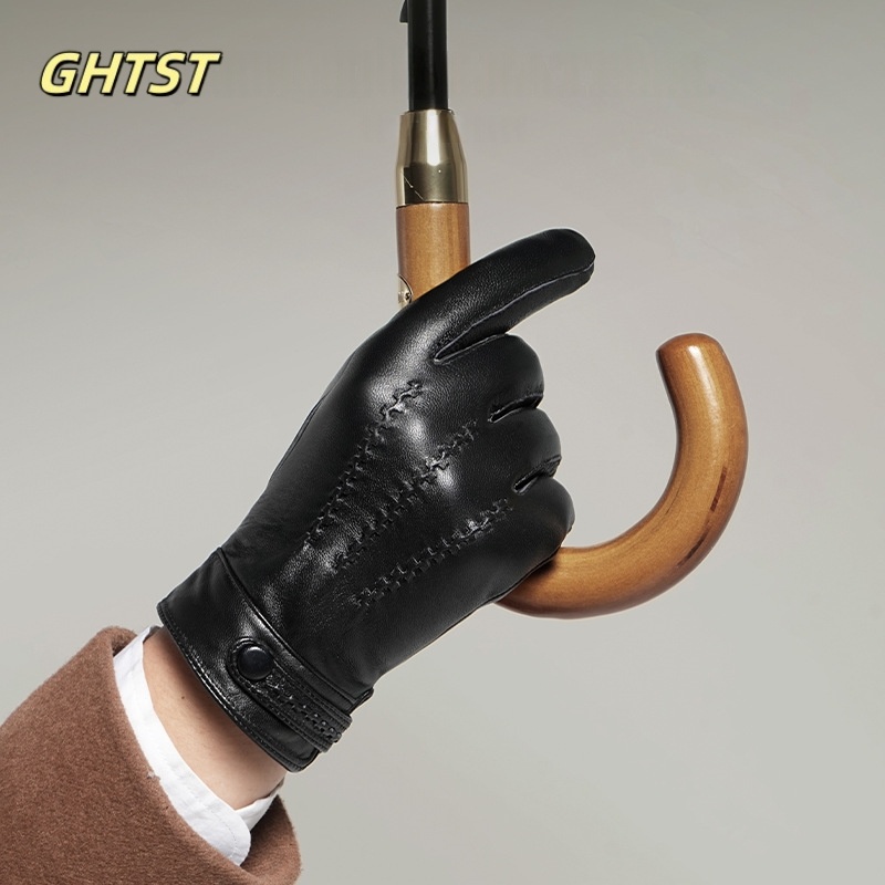 2025 New Men Winter Genuine Le - Leather Driving Glove 评论和价格