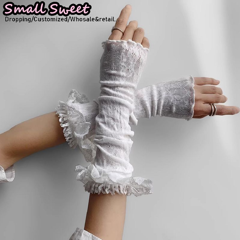 Women's Harajuku White Arm Sle - Fingerless Glove Knit 评论和价格