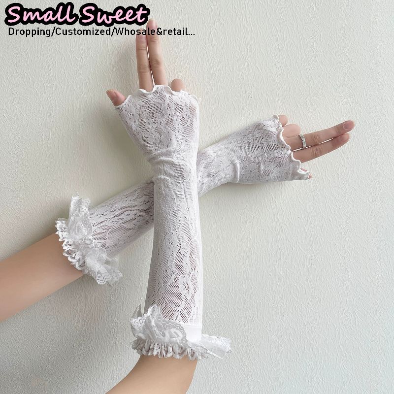 Women's Harajuku White Arm Sle - Fingerless Glove Knit 评论和价格