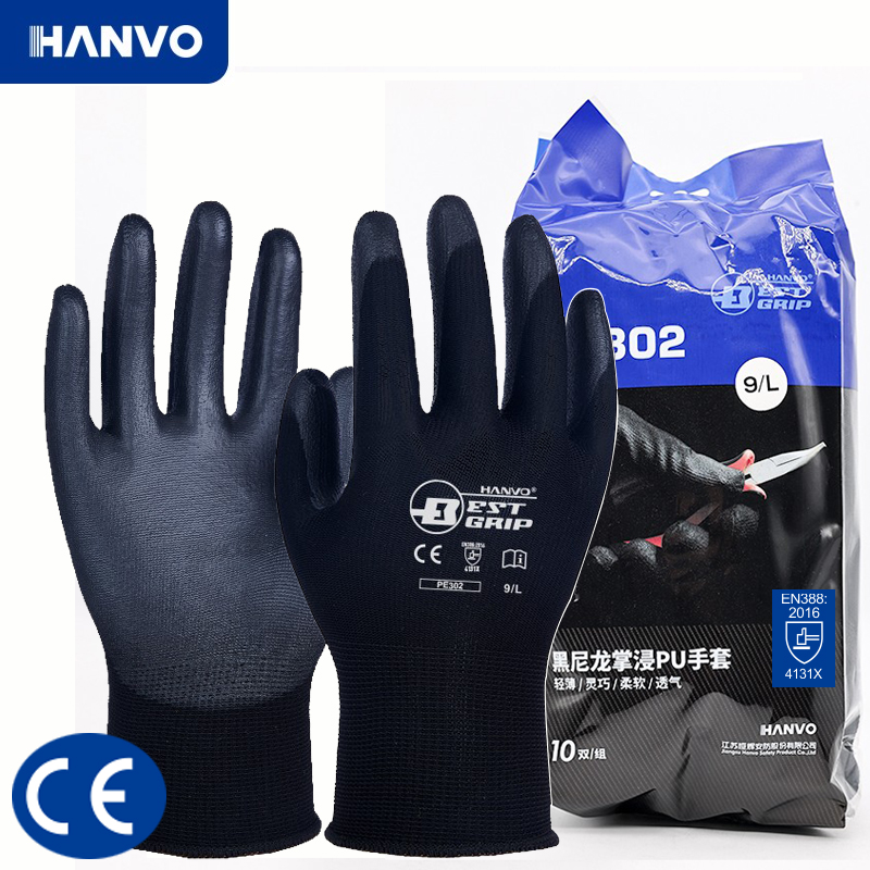10 Pairs PU Nitrile Safety Coa - Nitrile Mechanic Glove 评论和价格