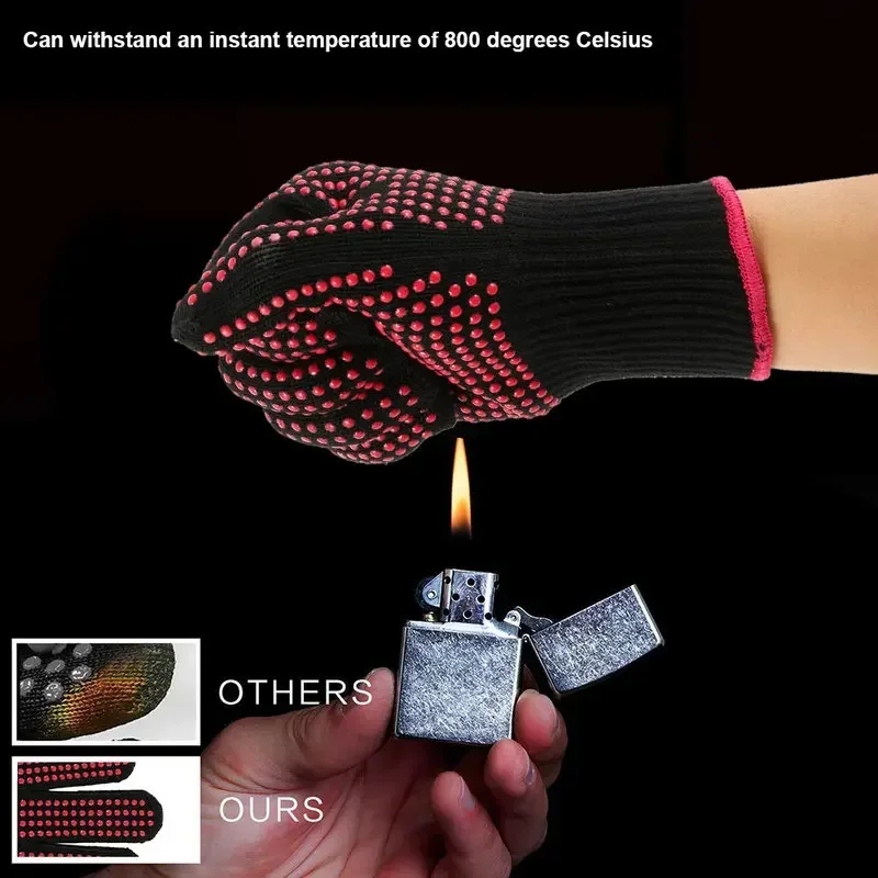 1 Pair Non-Slip Silicone BBQ G - Oven Mitt Silicone 评论和价格