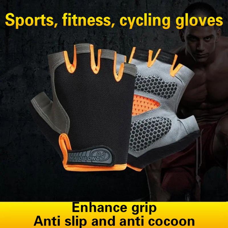Half Finger Cycling Gloves Men - Fingerless Glove Knit 评论和价格