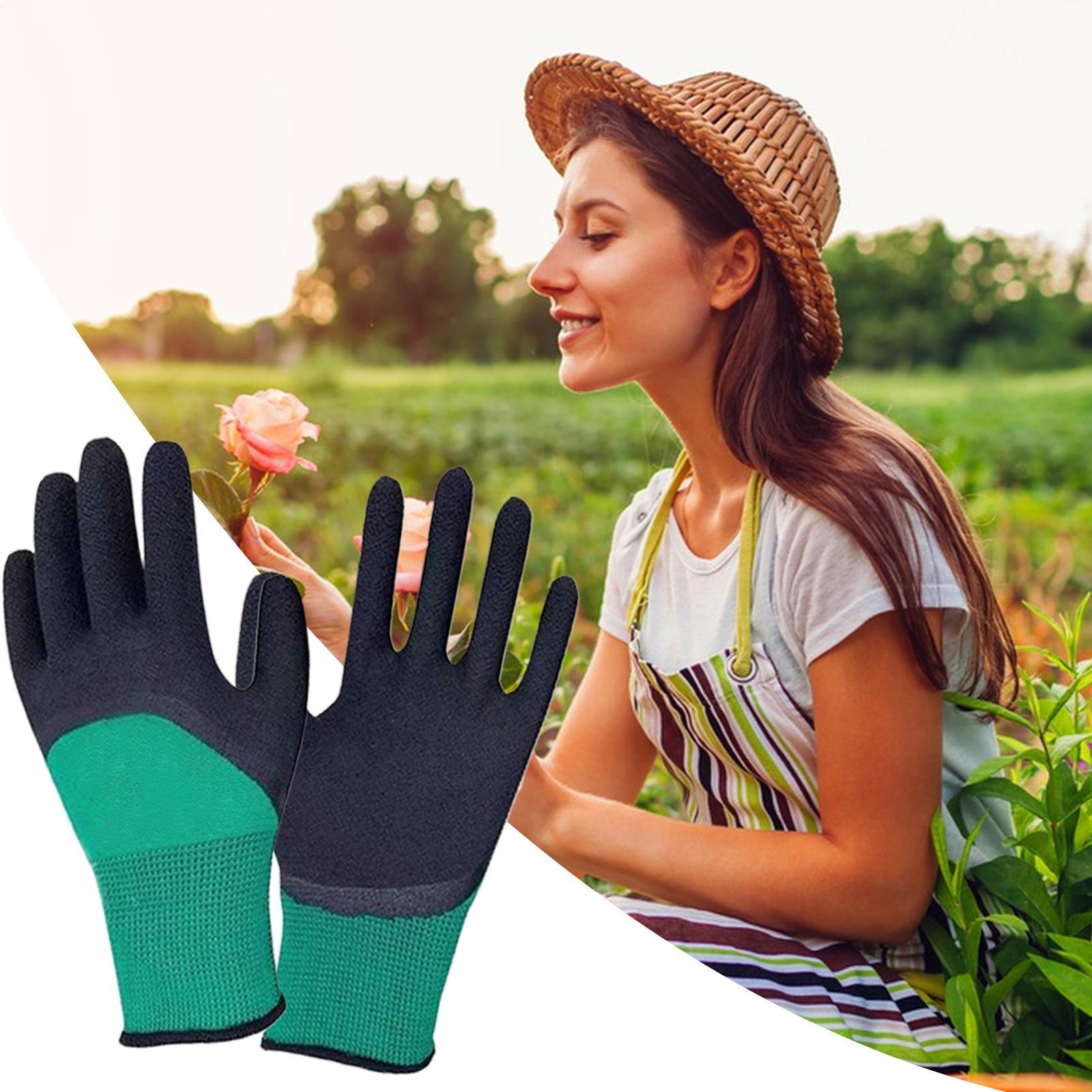 1Pair of Gardening Gloves Rubb - Gardening Glove Waterproof 评论和价格