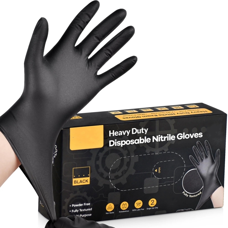 20PCS Black Disposable Nitrile - Latex Disposable Glove 评论和价格
