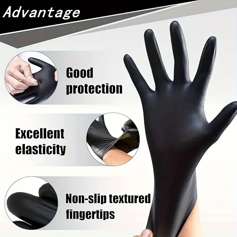 20PCS Black Disposable Nitrile - Latex Disposable Glove 评论和价格