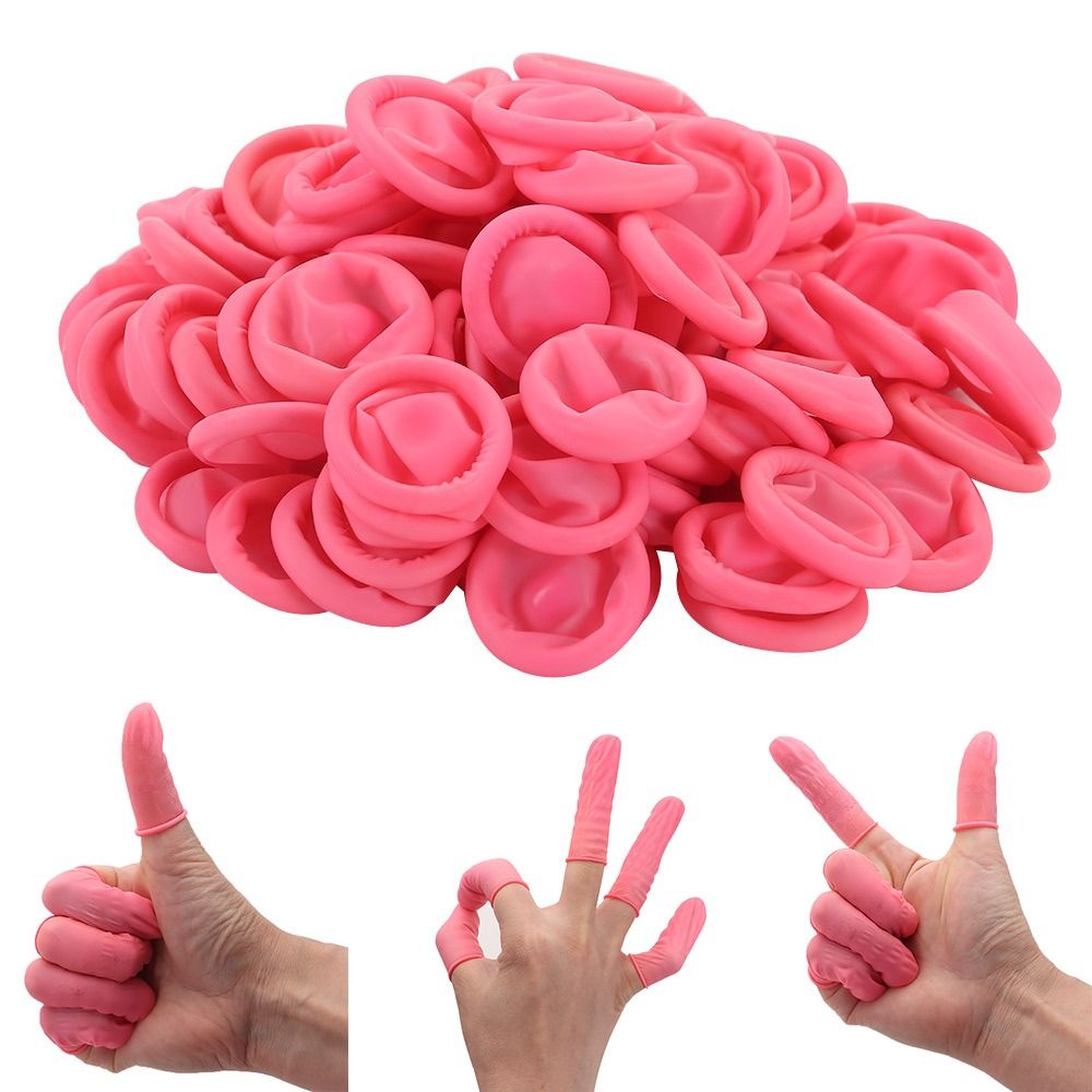 100PCS Disposable Finger Cover - Latex Disposable Glove 评论和价格
