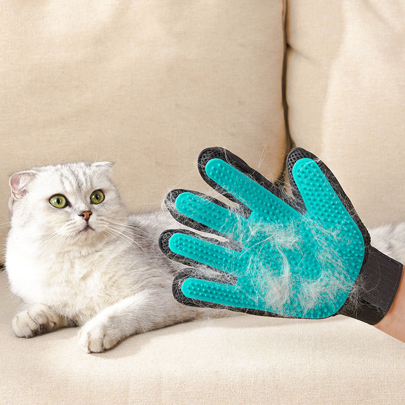 Pet Grooming Glove, Gentle Hai - Rubber Glove Cleaning 评论和价格