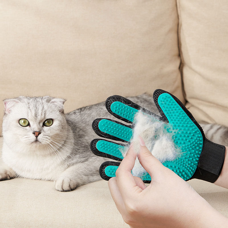 Pet Grooming Glove, Gentle Hai - Rubber Glove Cleaning 评论和价格