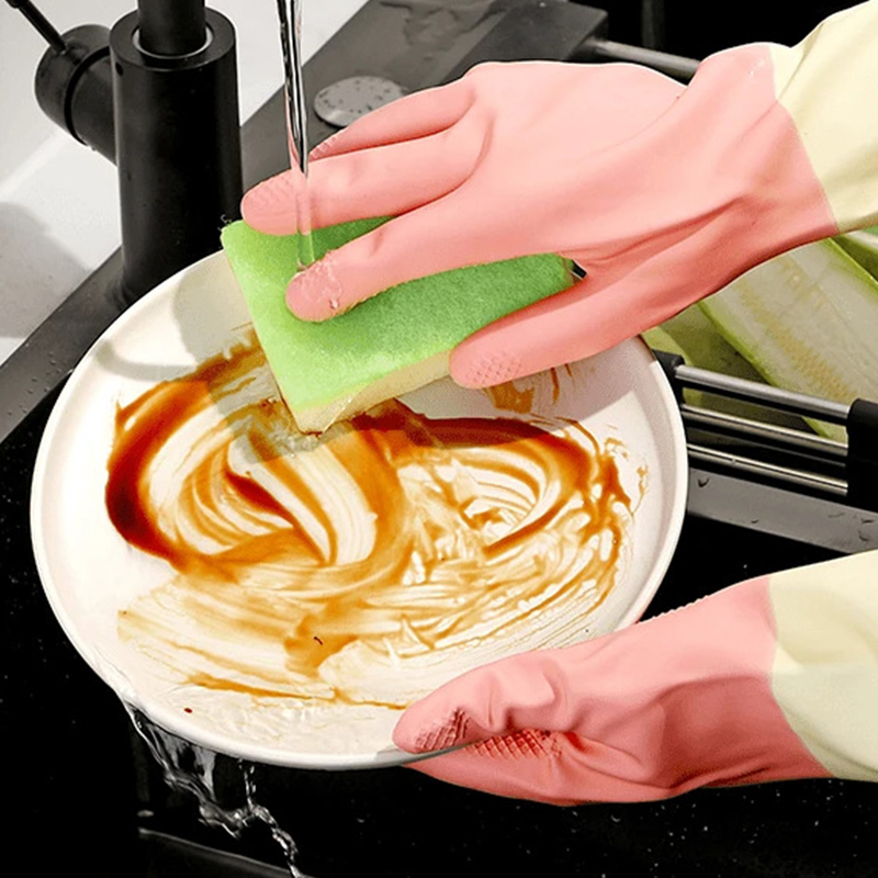 Thickened Kitchen Gloves, Dish - Rubber Glove Cleaning 评论和价格