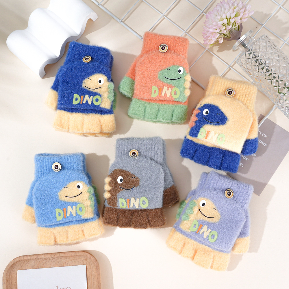 Winter Knitting Cute Dinosaur  - Winter Glove Insulated 评论和价格