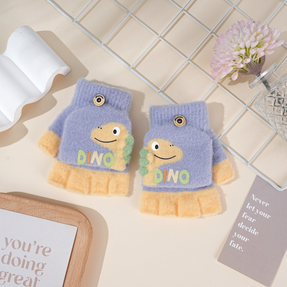Winter Knitting Cute Dinosaur  - Winter Glove Insulated 评论和价格