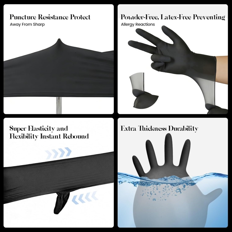 Kids Black Nitrile Disposable  - Latex Disposable Glove 评论和价格
