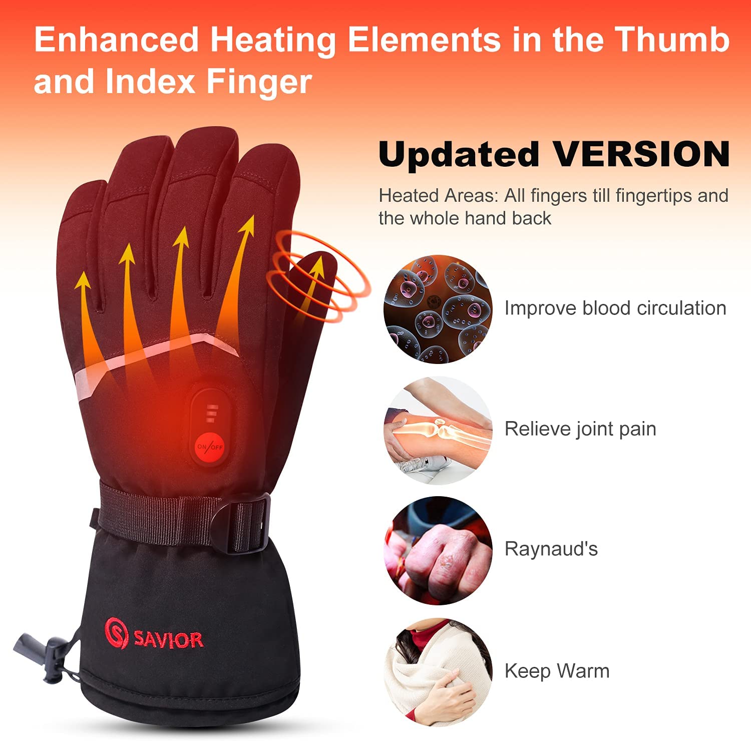 SNOW DEER Winter Heated Gloves - Heat Resistant Glove 评论和价格