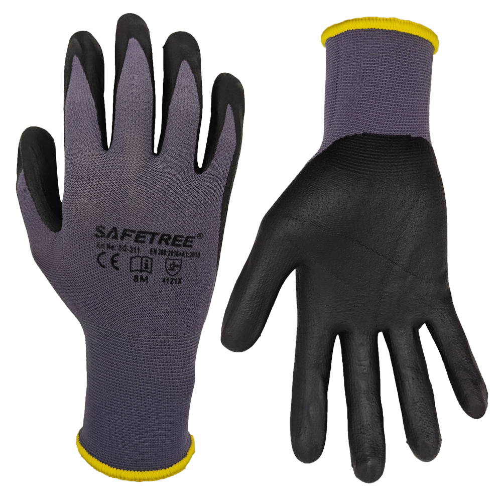 SAFETREE 10Pairs CE  Nylon Saf - Nitrile Mechanic Glove 评论和价格