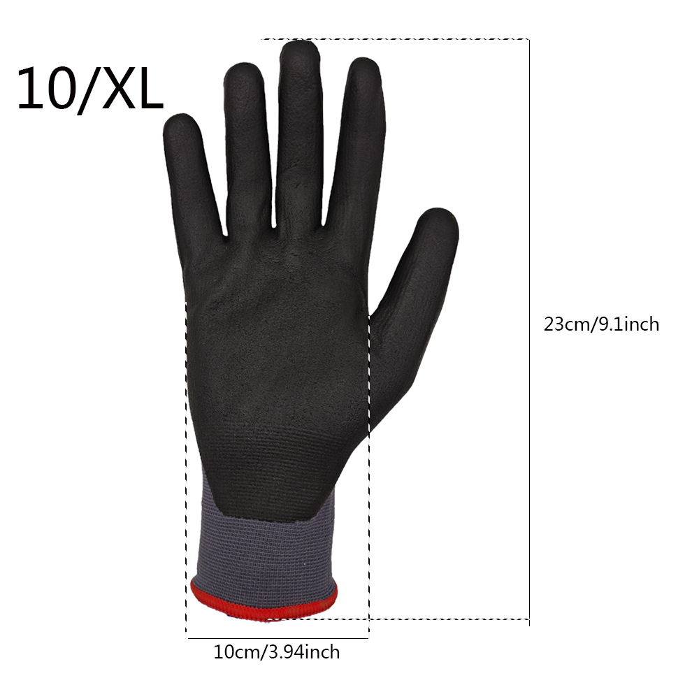 SAFETREE 10Pairs CE  Nylon Saf - Nitrile Mechanic Glove 评论和价格