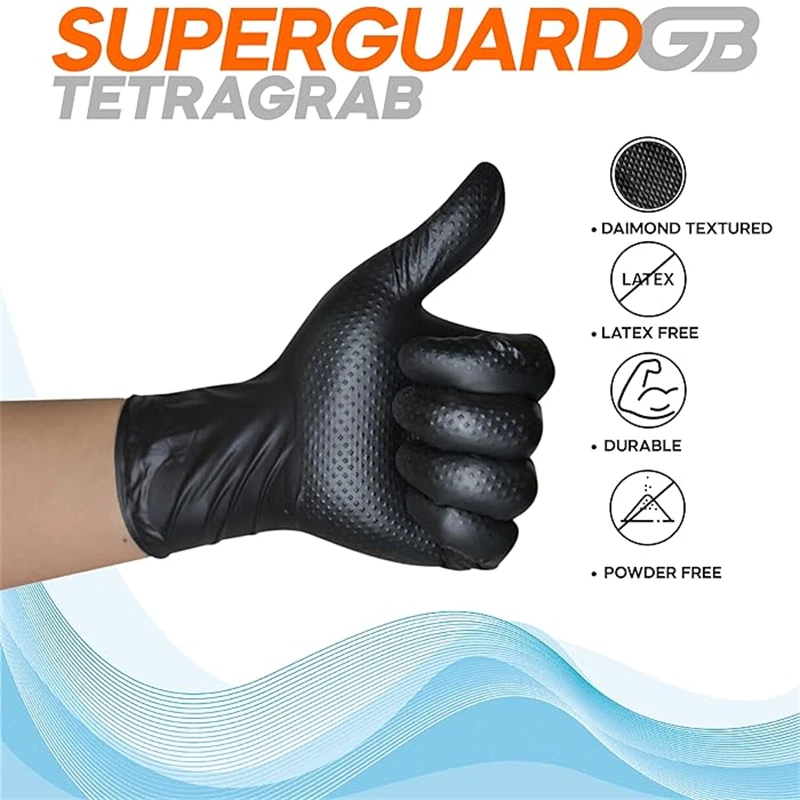 Industrial Black Nitrile Glove - Nitrile Mechanic Glove 评论和价格