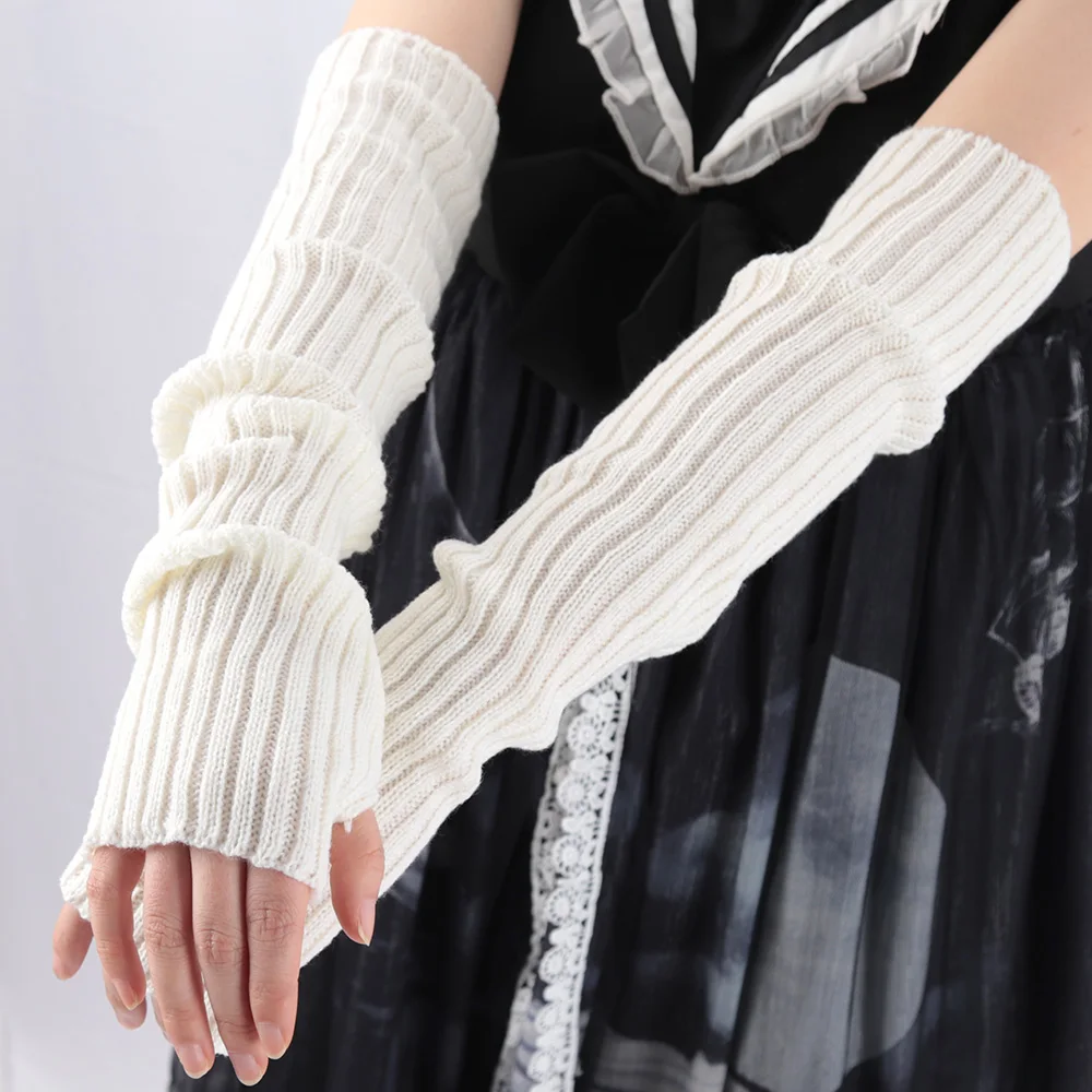 2025 New 52cm Women Knit Arm S - Fingerless Glove Knit 评论和价格
