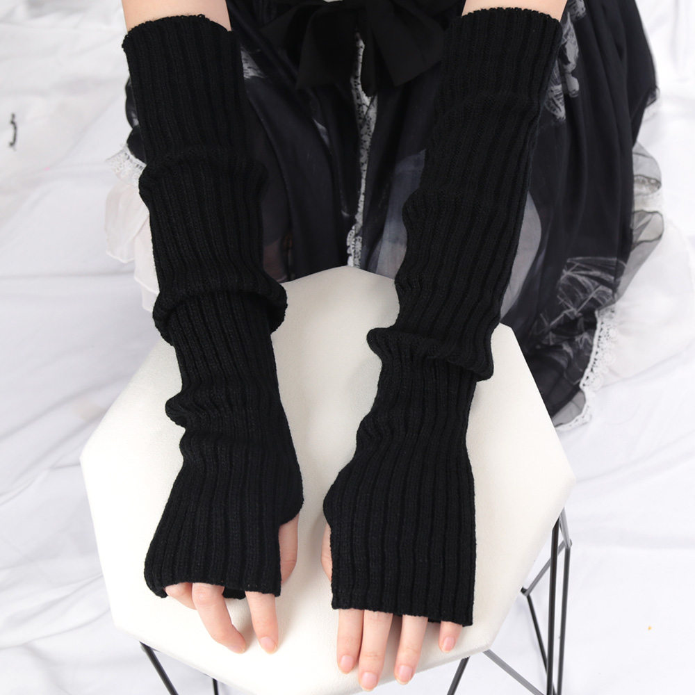 2025 New 52cm Women Knit Arm S - Fingerless Glove Knit 评论和价格