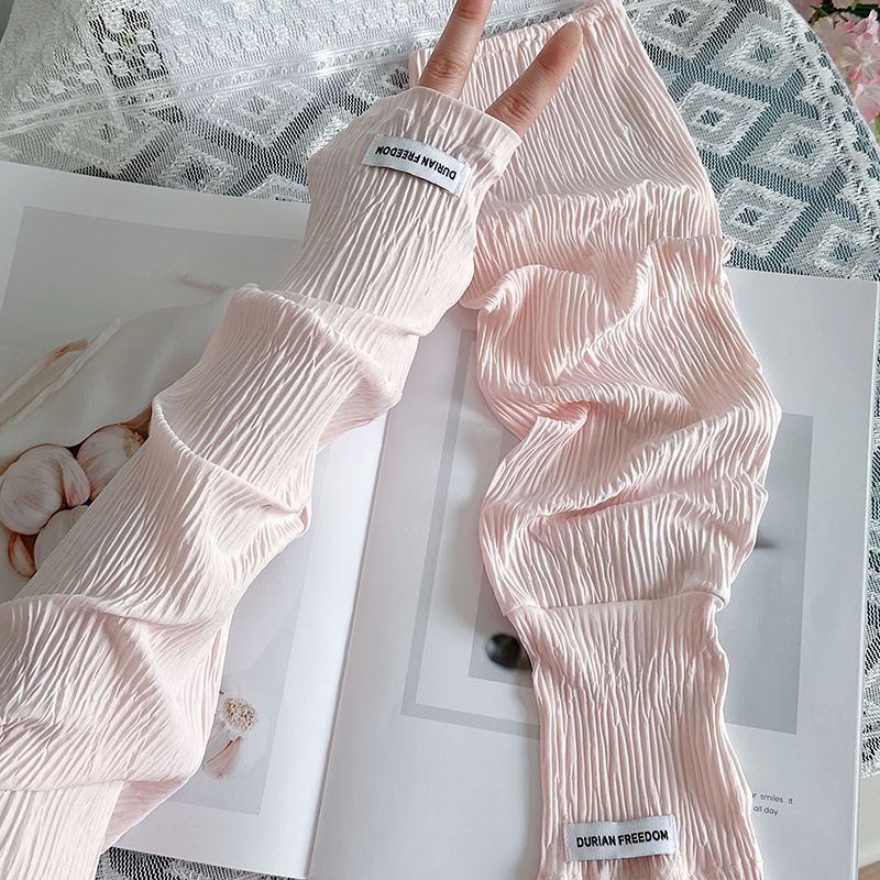 Summer Loose Ice Silk Uv Prote - Fingerless Glove Knit 评论和价格