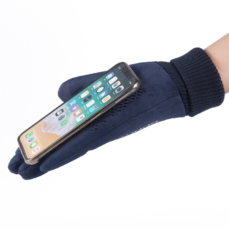 Men Winter Suede Leather Plush - Leather Driving Glove 评论和价格