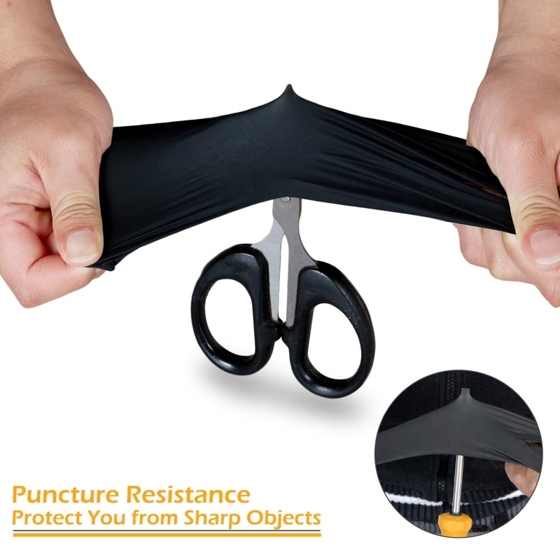 100PCS Black Nitrile Gloves Di - Latex Disposable Glove 评论和价格
