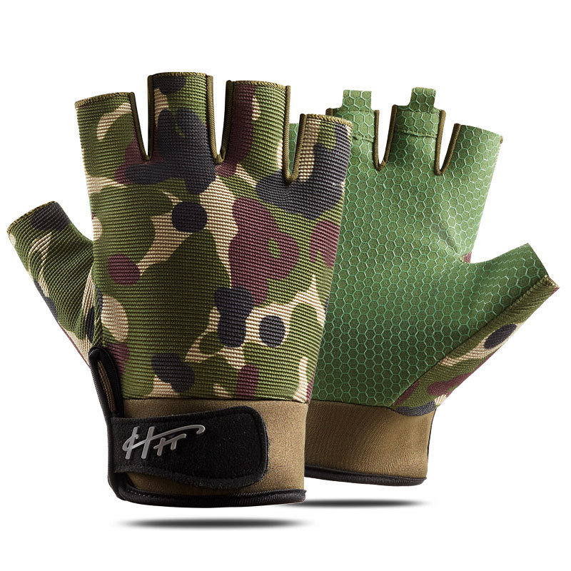 1 Pair Fishing Gloves Half Fin - Cycling Glove Padded 评论和价格