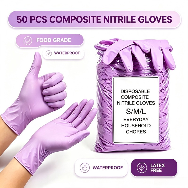 50PCS Nitrile Exam Gloves Disp - Exam Glove Nitrile 评论和价格